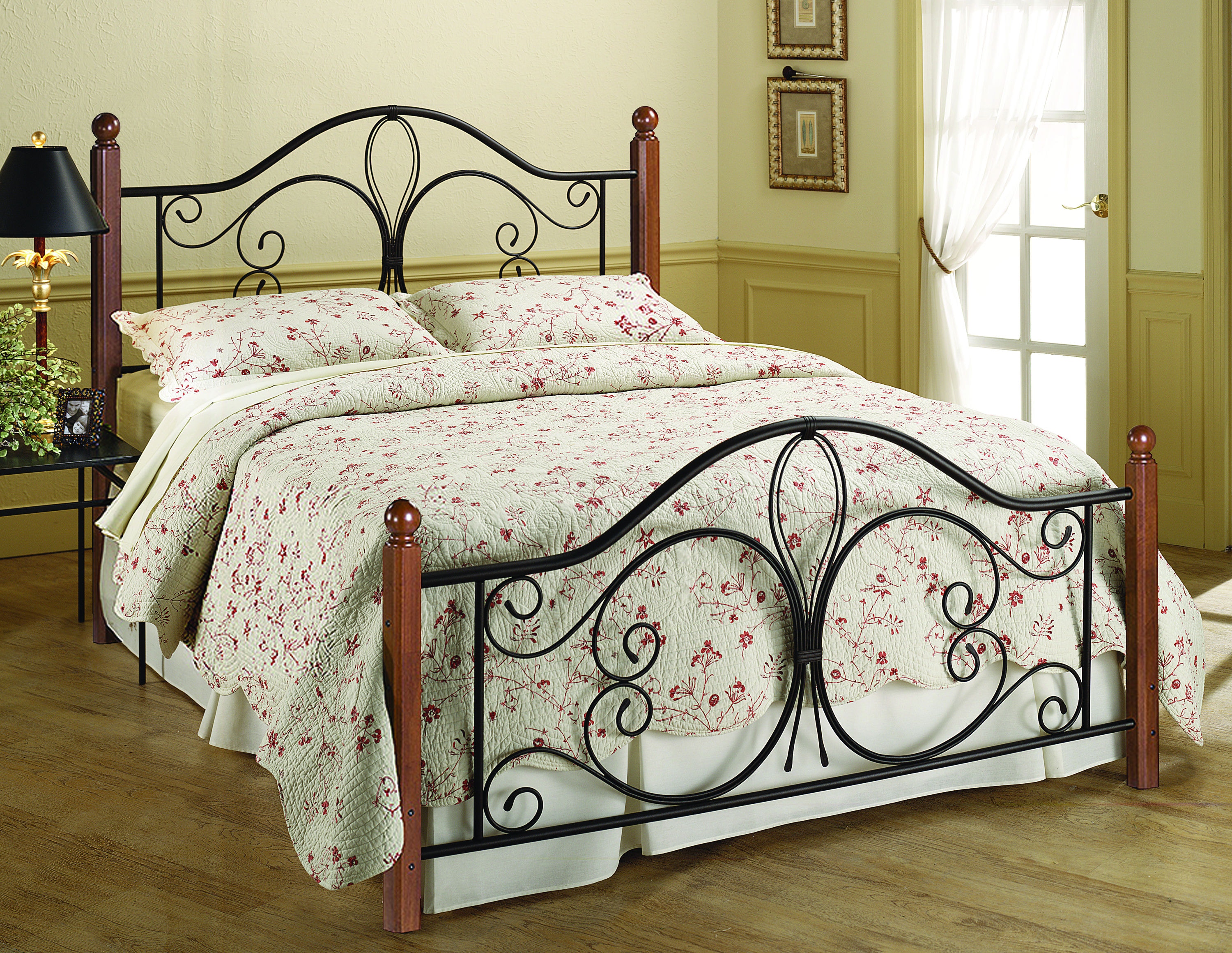 Wood and deals iron bed frame