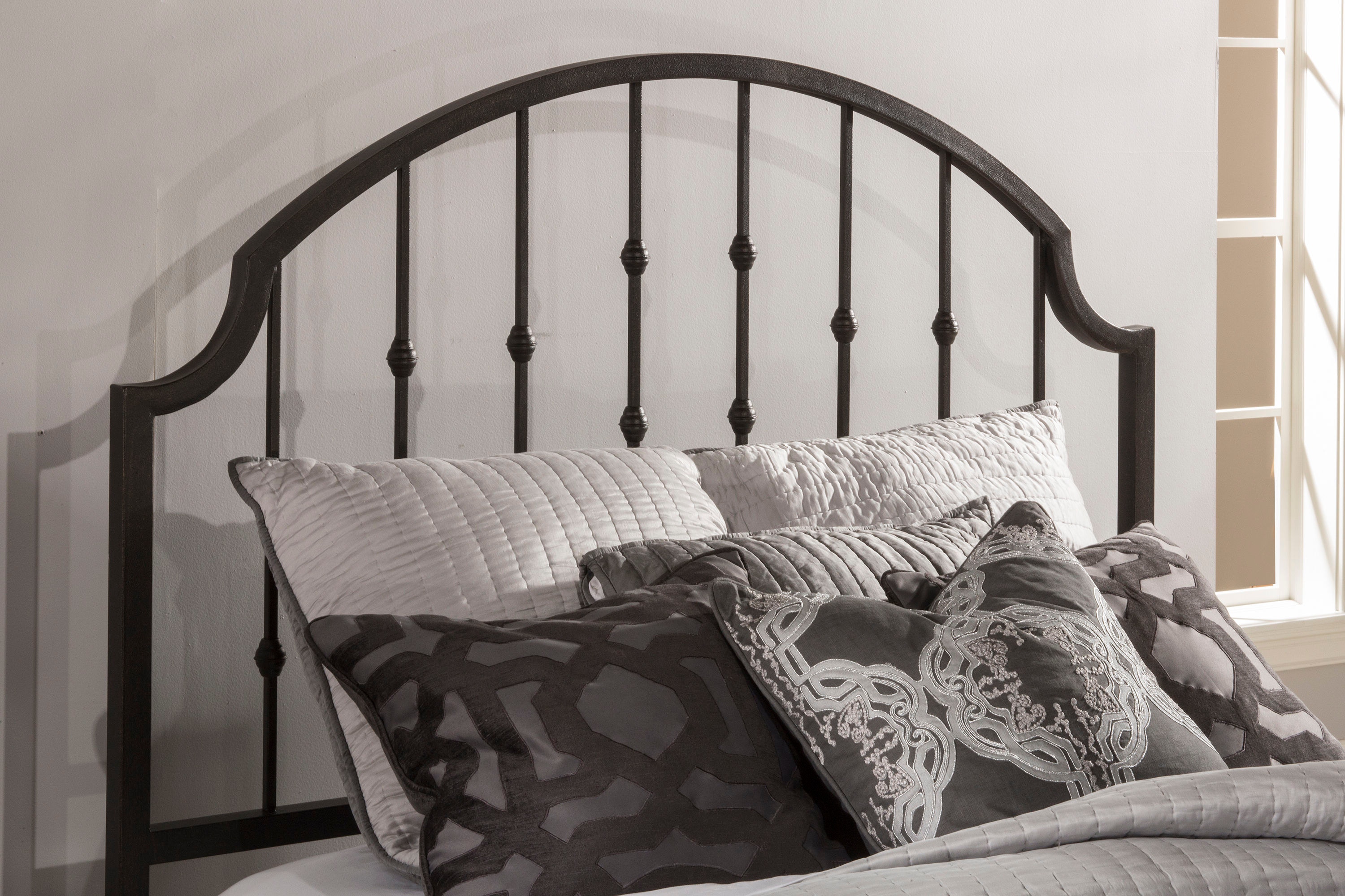 Metal on sale headboard king