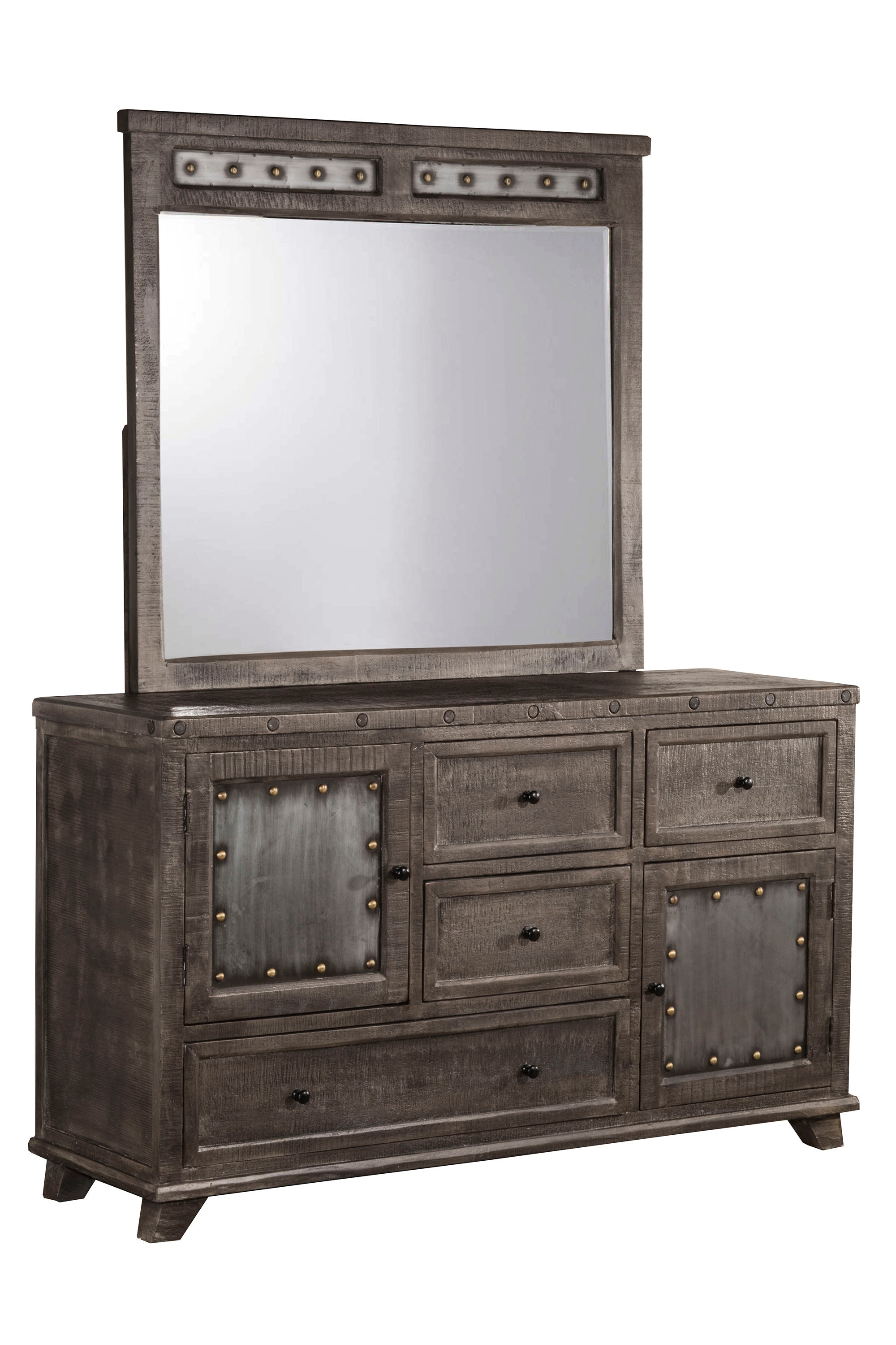 Hillsdale Furniture Bedroom Bolt Dresser Dark Graywash 1963 866