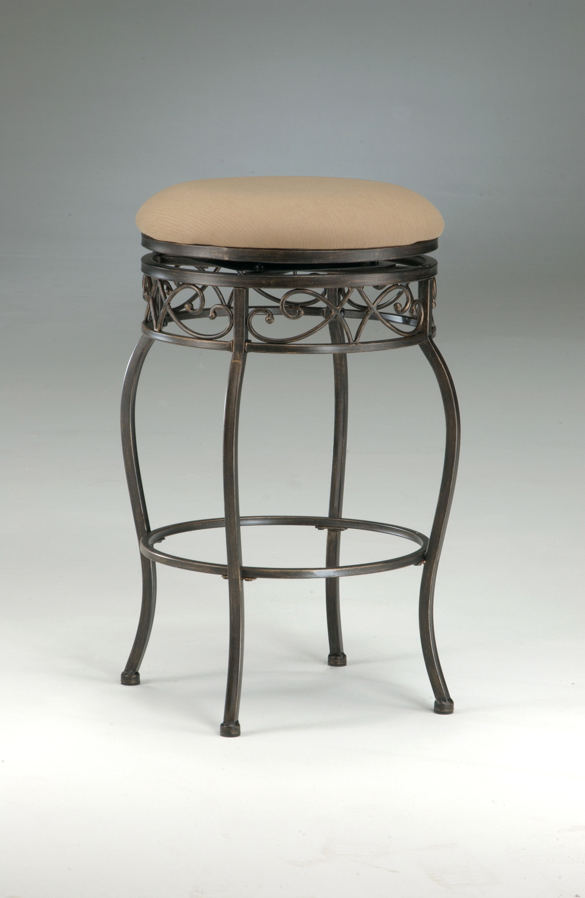 Wrought iron best sale backless bar stools