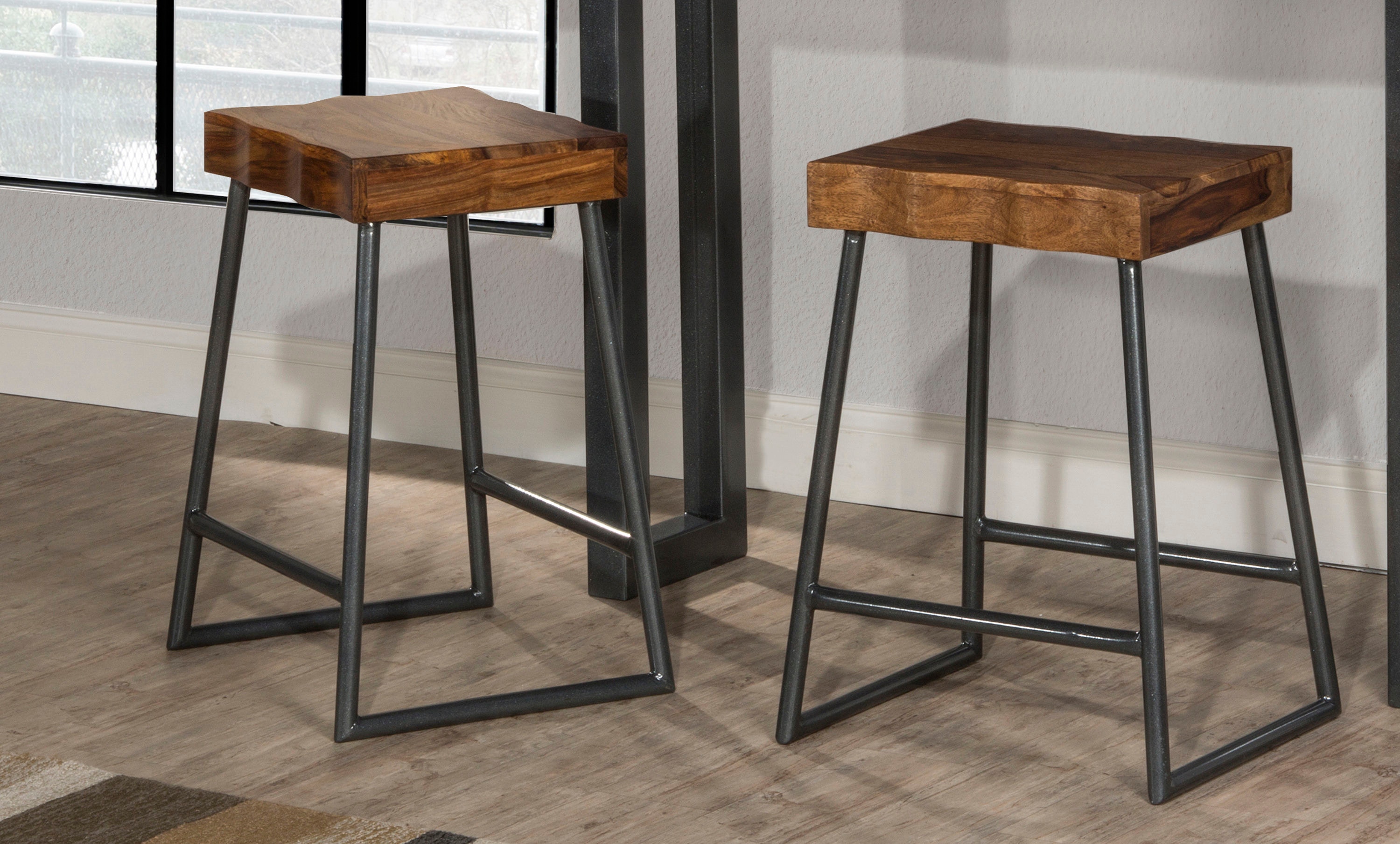 Live edge wood bar stools hot sale