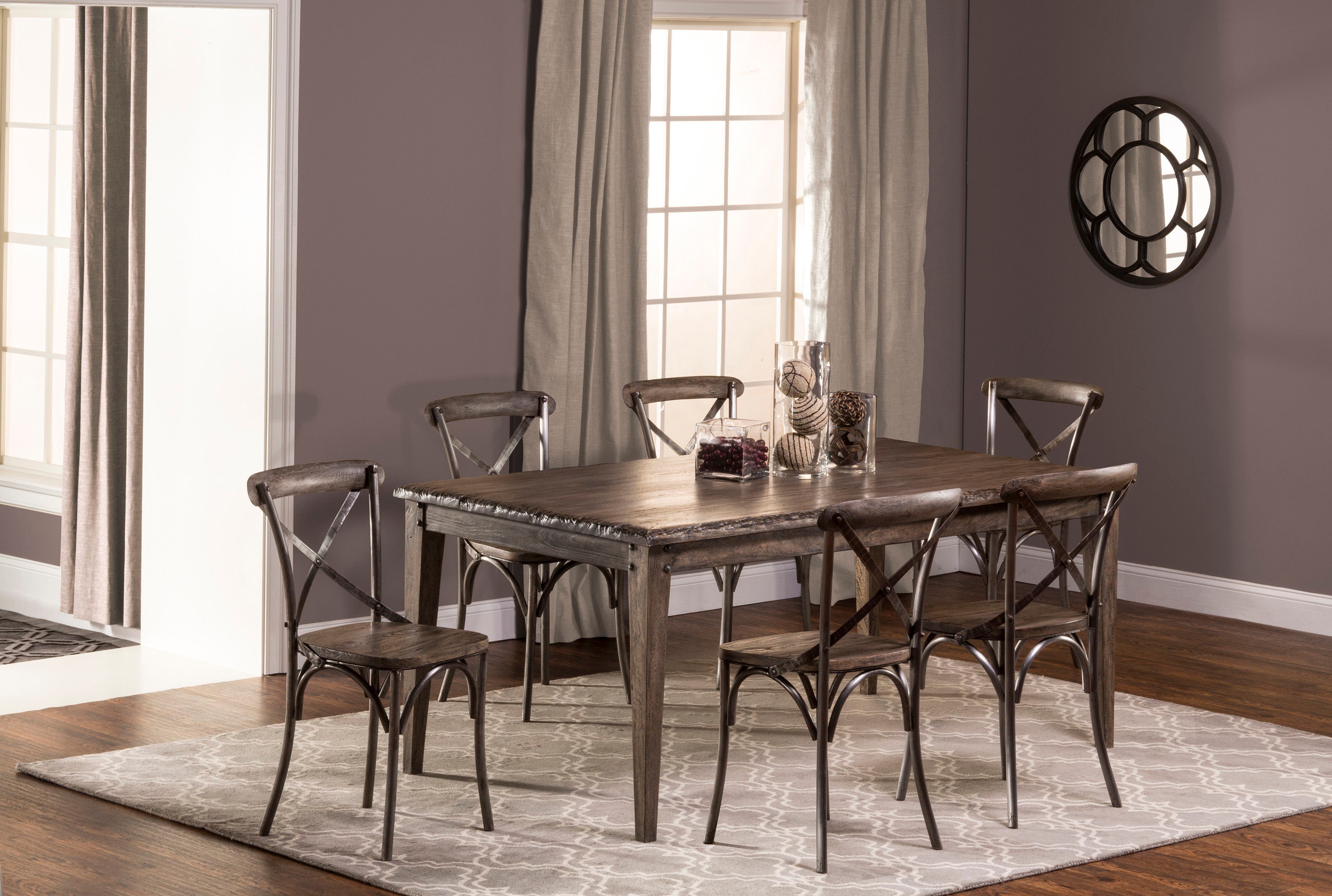 Hillsdale Furniture Casual Dining Lorient 7 Piece Rectangle Dining