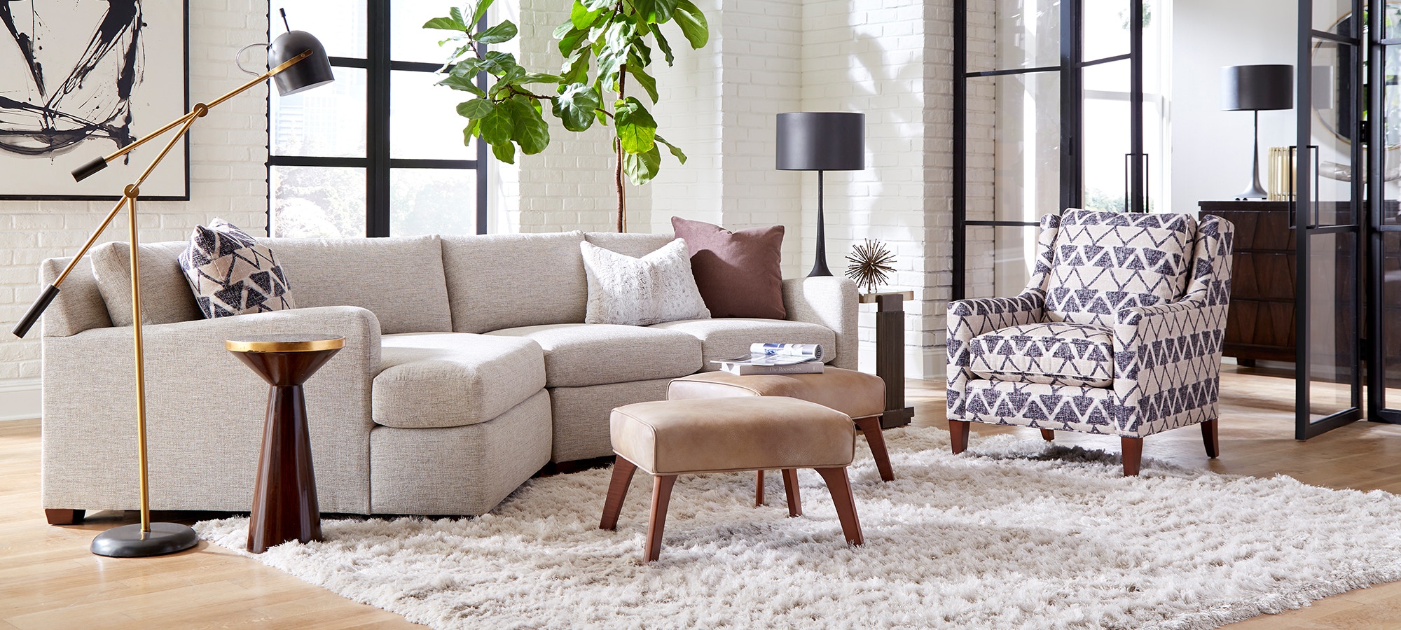 Huntington House Living Room Sectional 2600 SECT SLOPE Carol House Furniture Maryland Heights