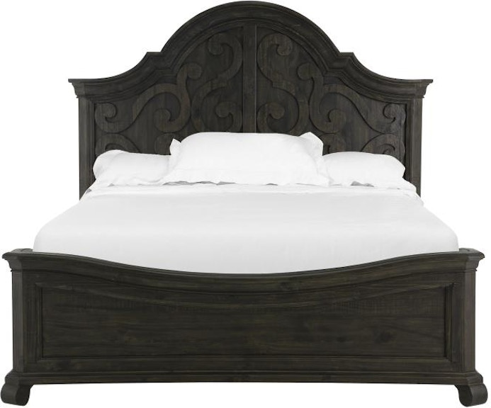 Magnussen Home Wood Panel Bed Shaped Headboard Kd B2491-55H B2491-55H