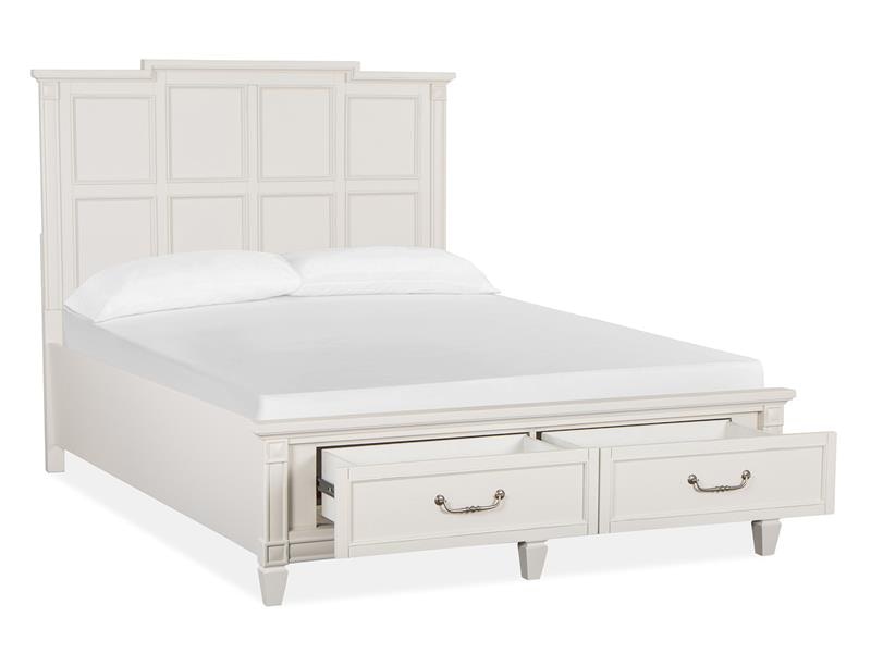 Magnussen Home Bedroom Complete Queen Panel Storage Bed B5324-54A ...