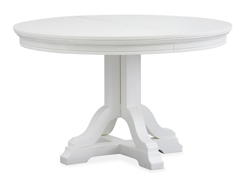 Magnussen Home Casual Dining 48 Round Dining Table White Skaff Furniture Carpet One Floor