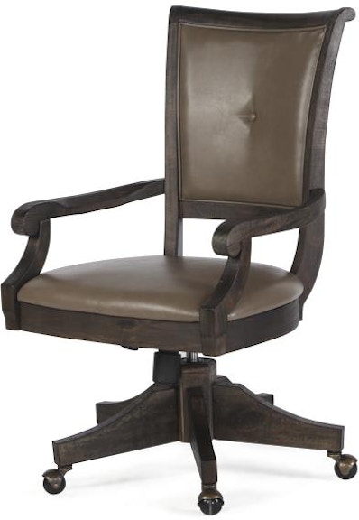 Magnussen Home Sutton Place Weathered Charcoal Fully Upholstered Swivel Chair H3612-82 H3612-82