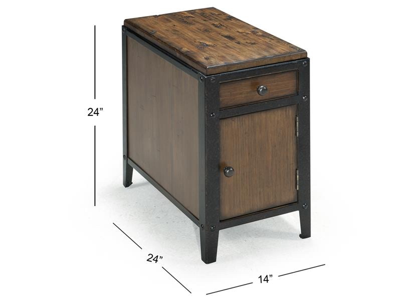 Magnussen Home Living Room Chairside Door End Table T1755 31