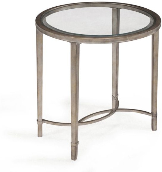 Magnussen Home Copia Metal Oval End Table T2114-07 MGT2114-07