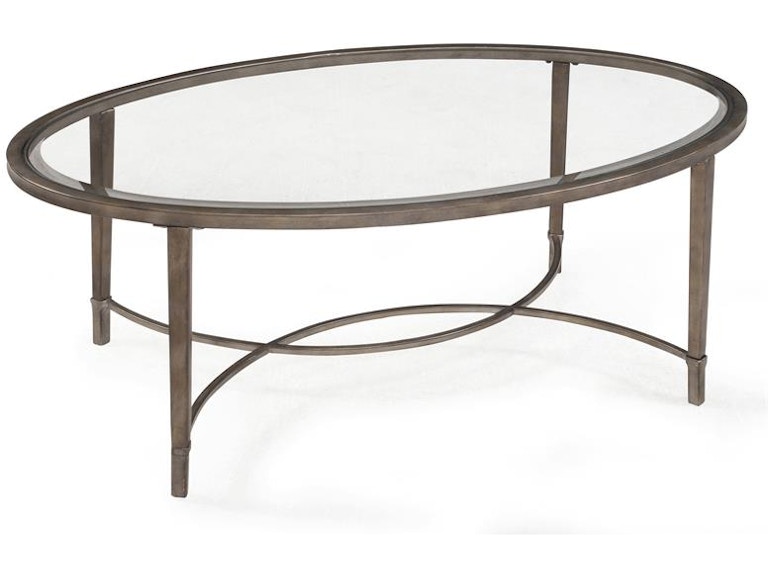 Magnussen Home Copia Metal Oval Cocktail Table T2114-47 MGT2114-47