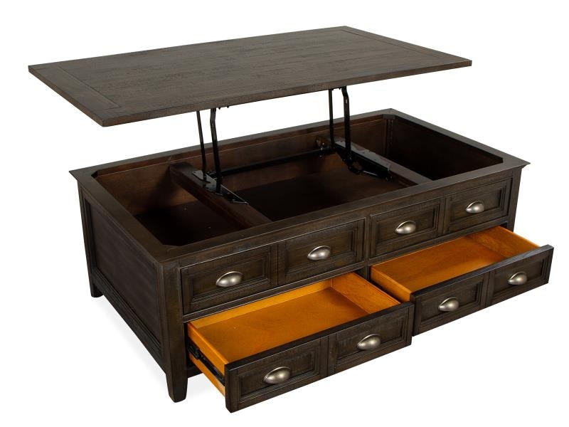 Magnussen Home Living Room Lift Top Storage Cocktail Table with Casters T4399 50 FX Marcotte
