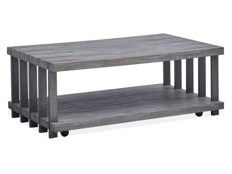 Magnussen Home Living Room Rectangular Cocktail Table With Casters T4917 43 China Towne Furniture