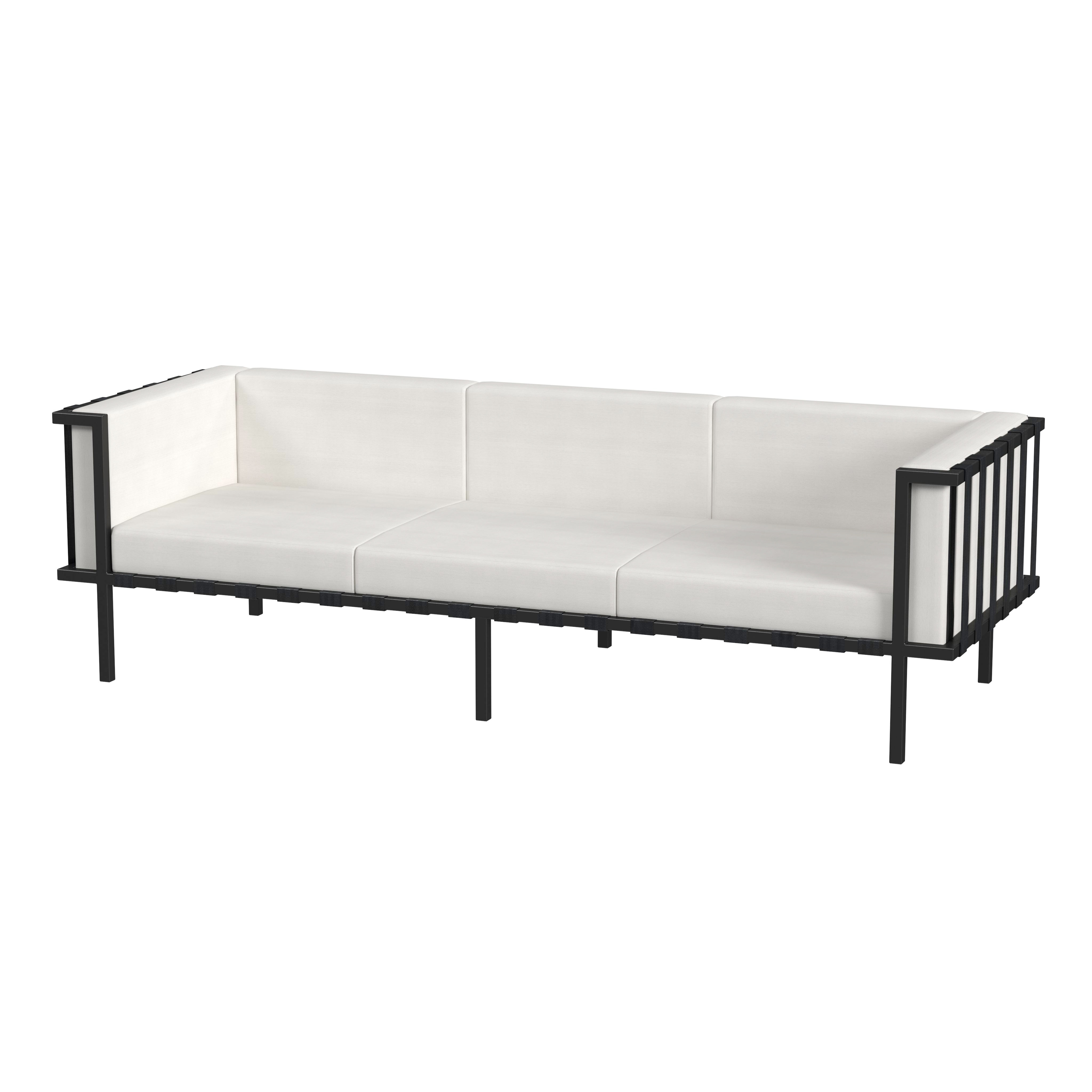 Black metal outdoor online couch