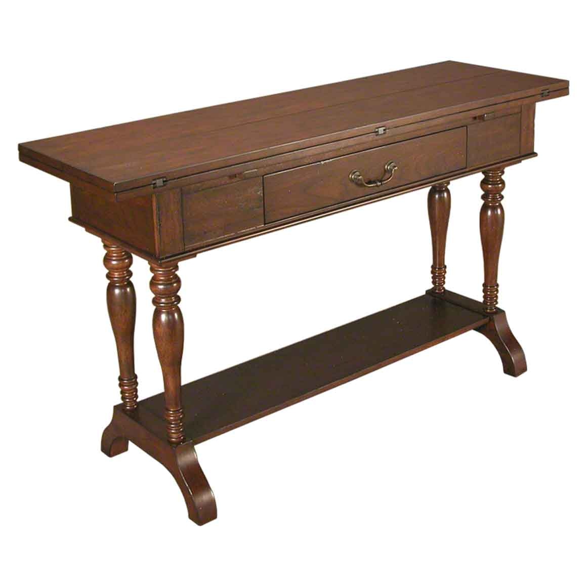 Flip top store console dining table