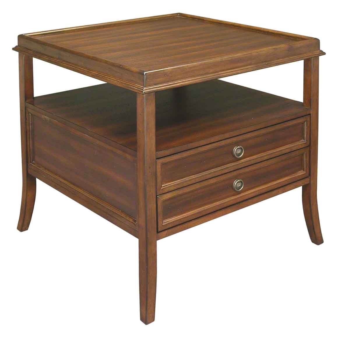 Accents Beyond Living Room Square End Table With Drawers 1658 Maynard