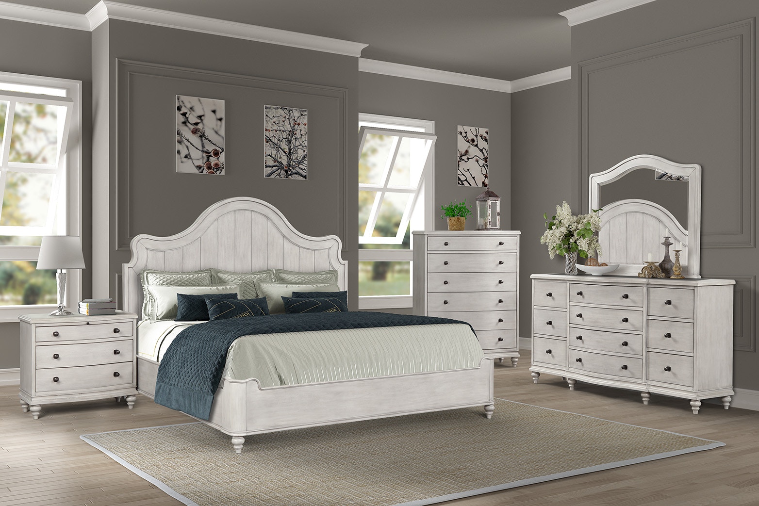 Legends Furniture Bedroom Delilah Queen Bed ZDEL-7000QG