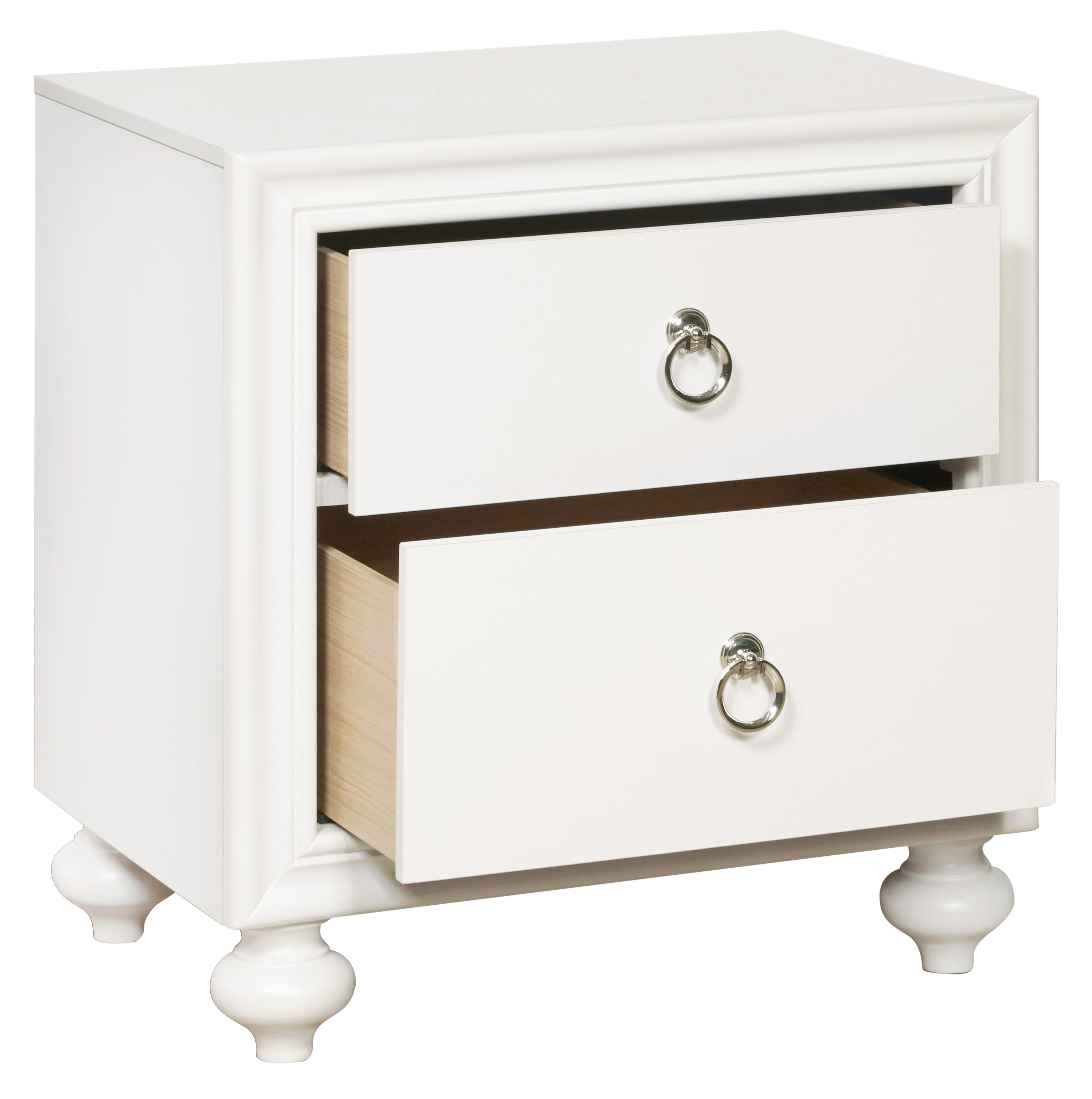 Samuel Lawrence Youth Bedroom Bella White Nightstand with Port