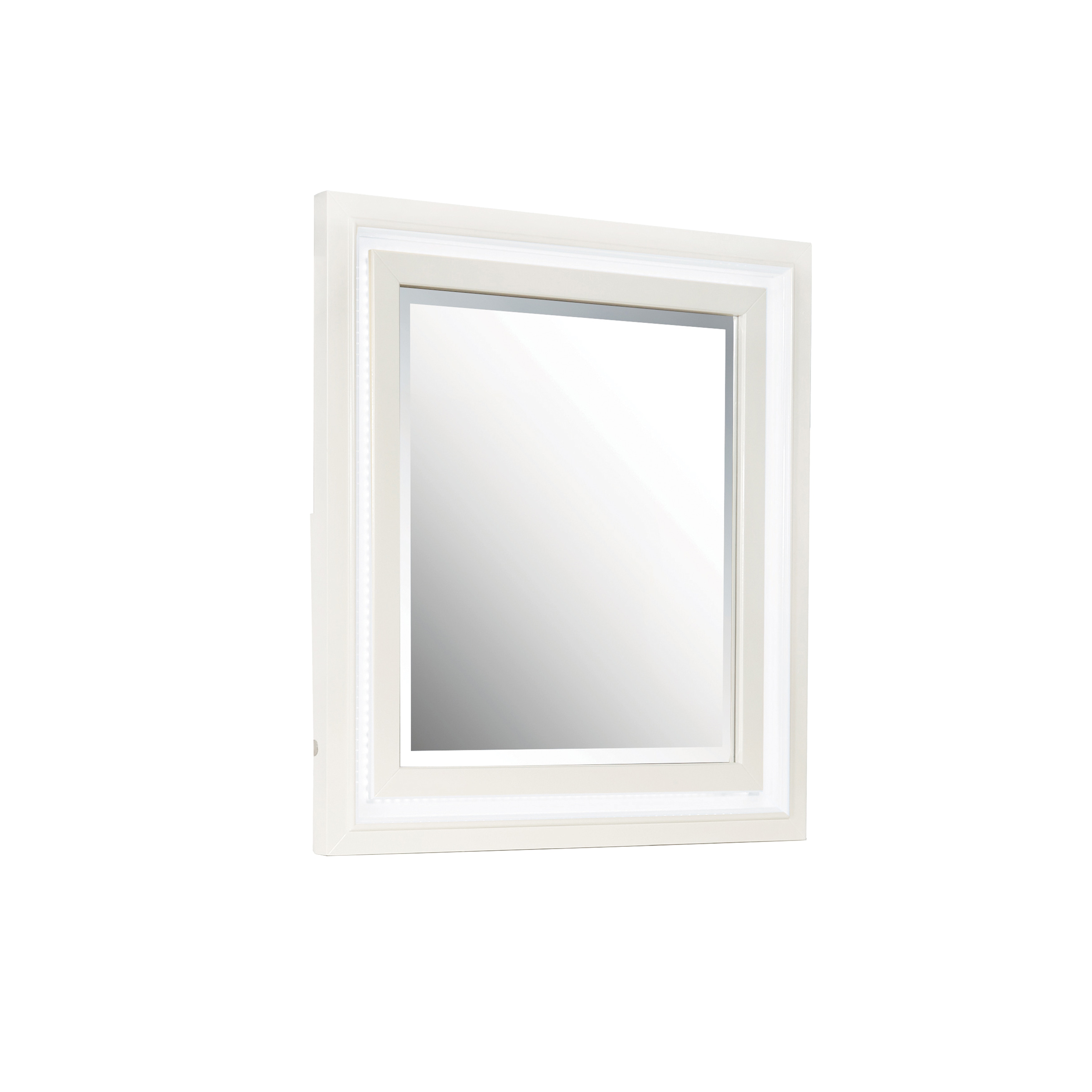 SLF Bedroom Melrose Beveled Dresser Mirror with LED Lights