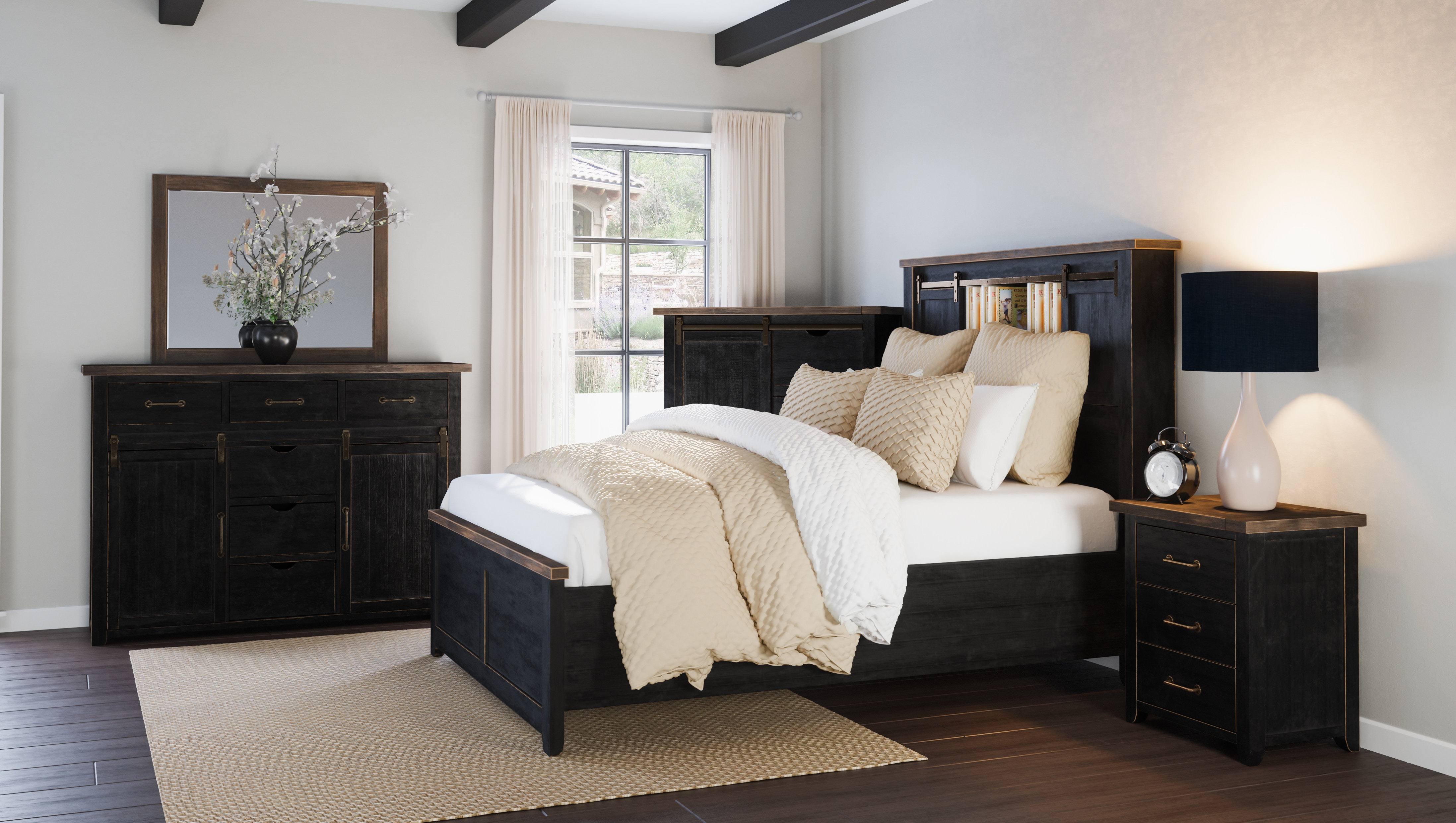 Jofran Madison County Queen Barn Door Headboard 1702B-QBDHB