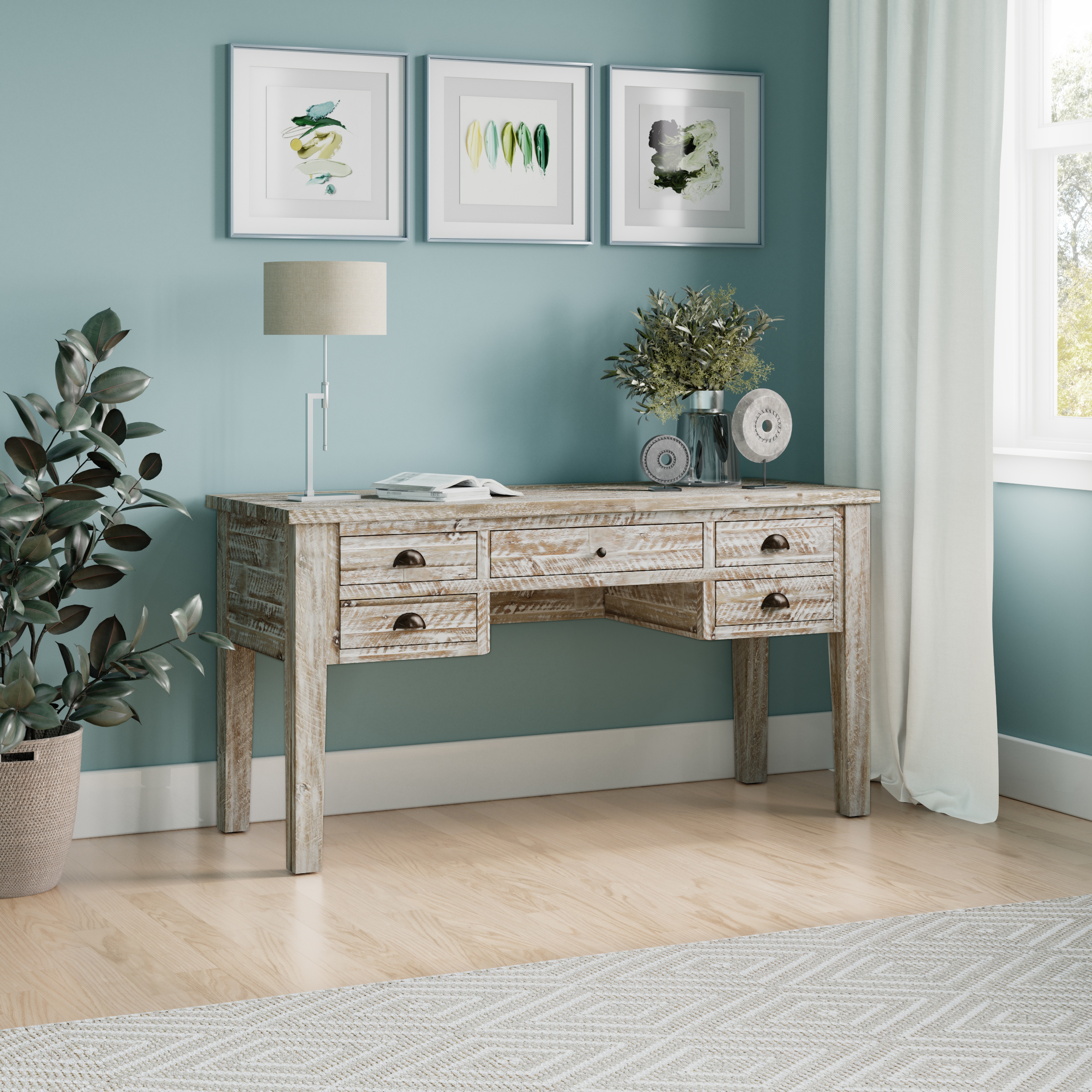 Washed gray desk online