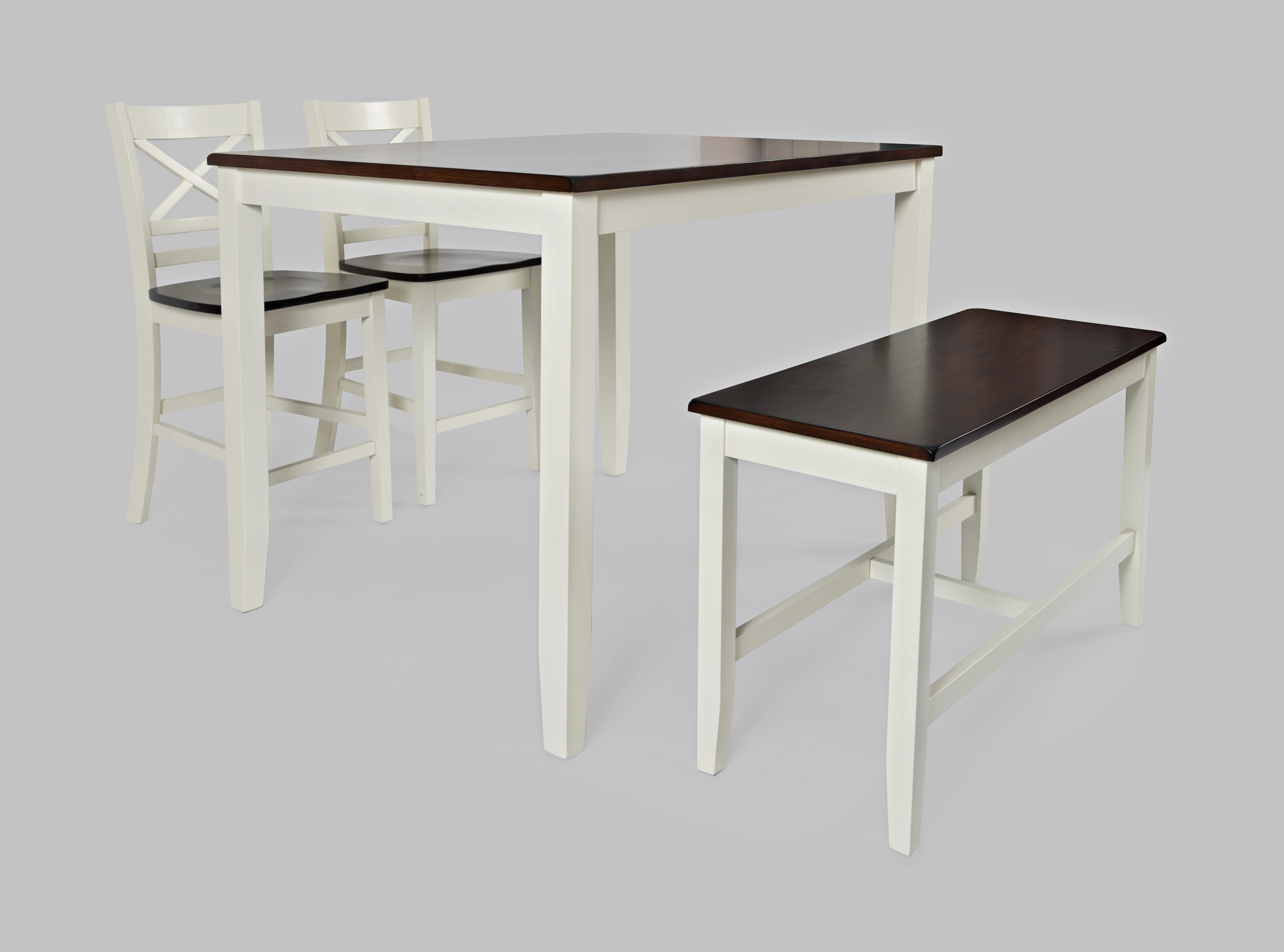 Jofran Asbury Park 4 Pack - Table, (2) Stools, Bench 1806