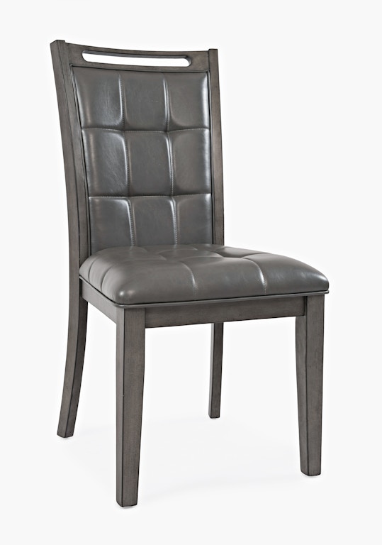 Grey Wood Upholstered Dining Chairs