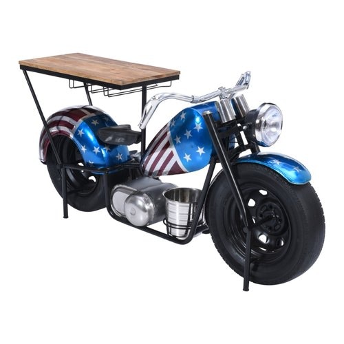 Jofran Red, White and Blue Motorcycle Bar 2323-RWB