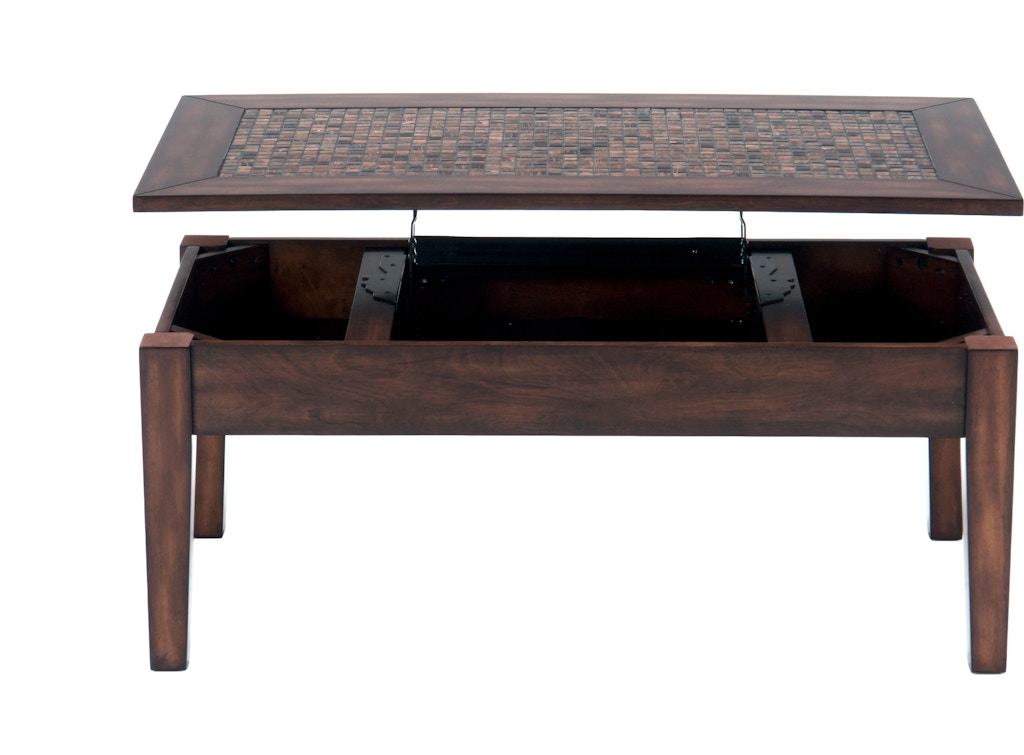 Jofran Living Room Lift Top Cocktail Table With Mosaic Tile Inlay 698 5 698 5 Woodstock Furniture