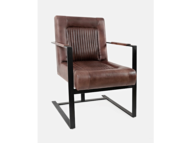Jofran Maguire Dark Sienna Leather Accent Chair MAGUIRE-CH-DKSIENNA 857657261