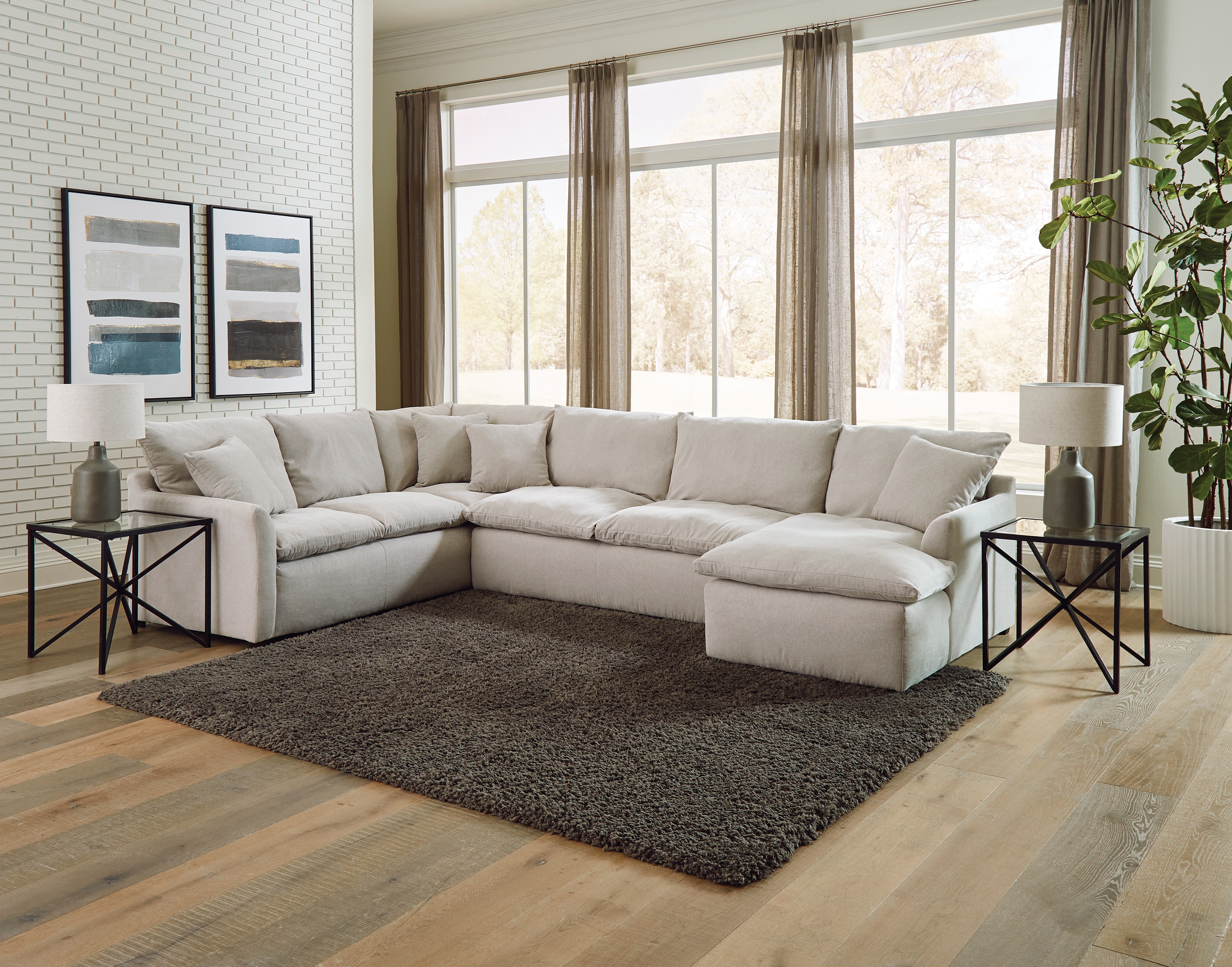 Jackson Furniture Living Room Harper Sectional 134-Sectional - B.F ...