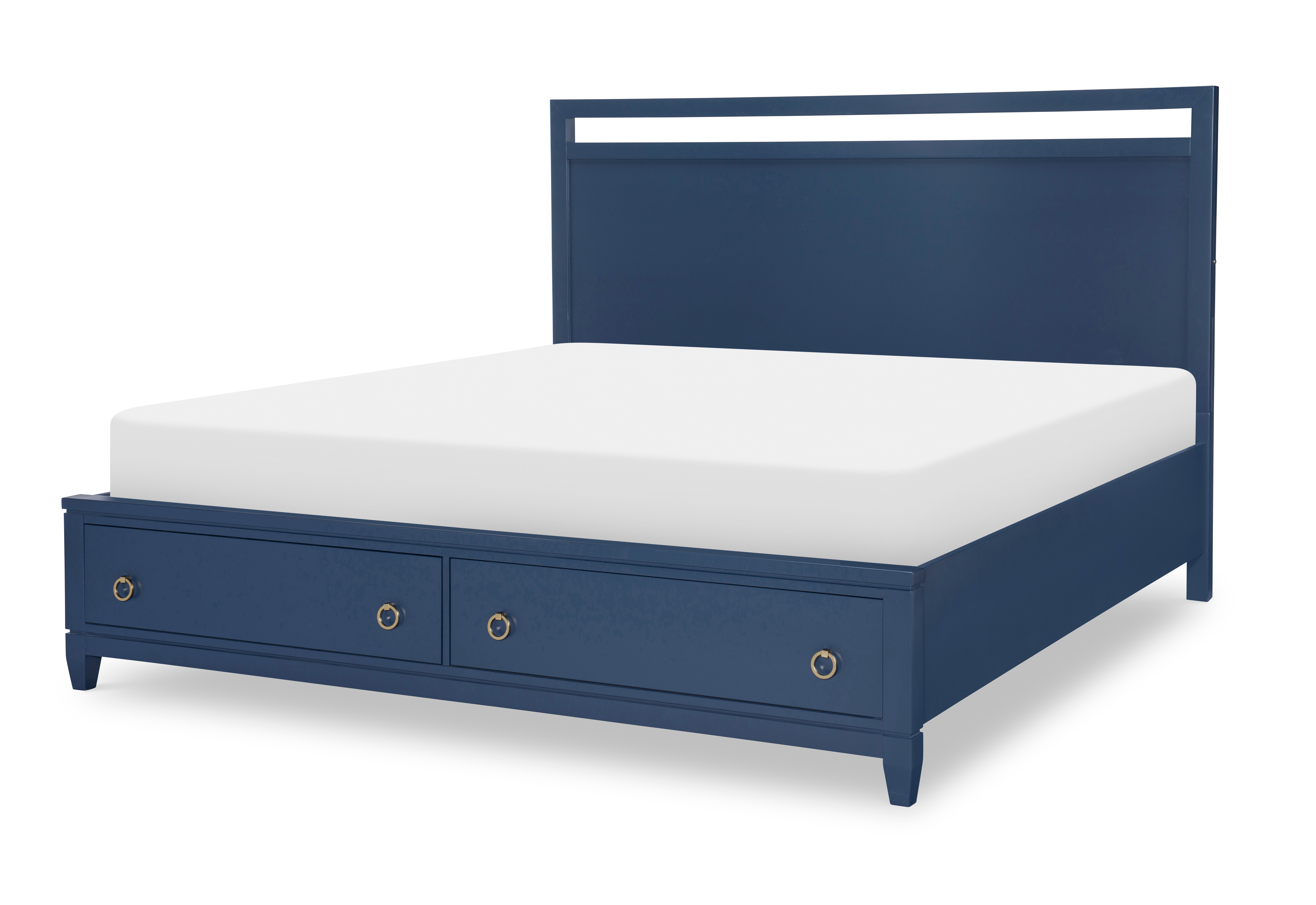 Legacy Classic Kids Summerland Inkwell Complete Panel Bed W Storage Queen 50 Blue Finish 1162-4135K