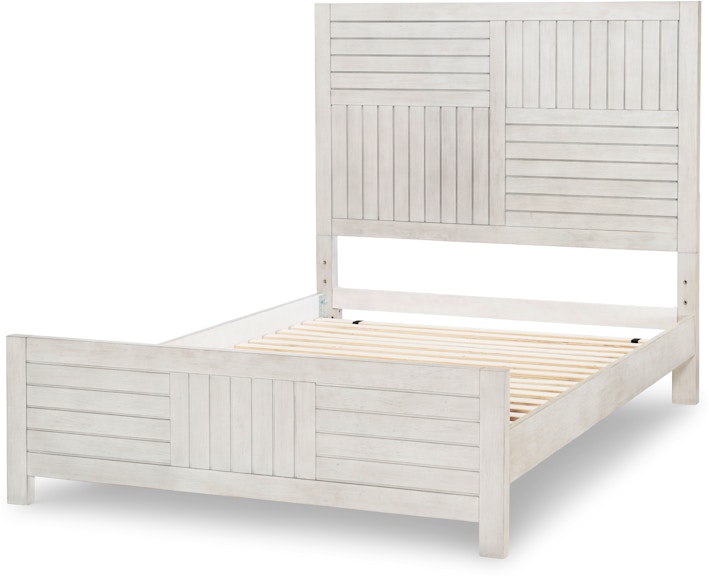 Legacy Classic Kids Summer Camp Gray Summer Camp Gray Complete Panel Bed, Full 4/6 White Finish 0833-4104K