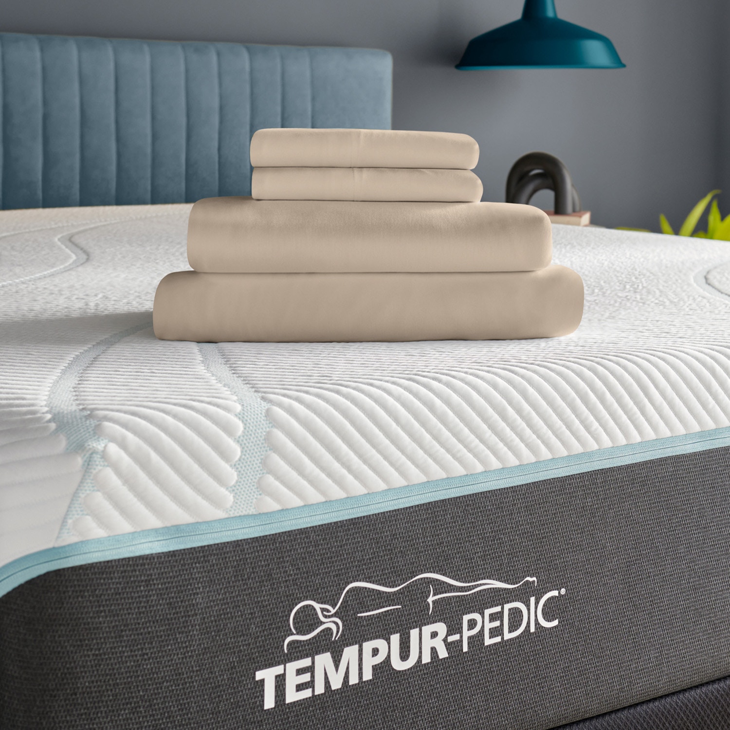 TEMPUR Rayon from Bamboo Sheet Set Sandstone Queen