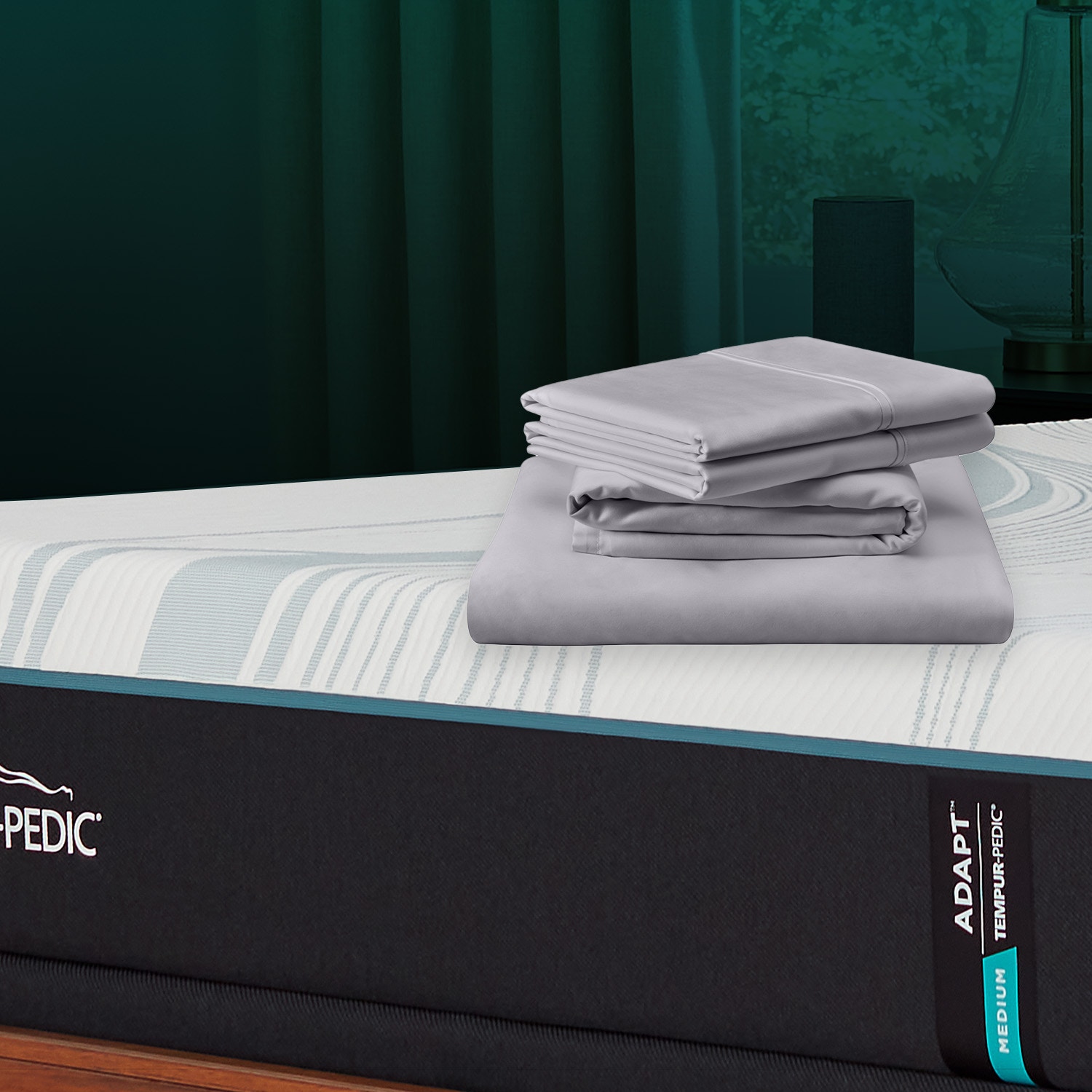 TEMPUR-Adapt Luxe Egyptian Cotton Sheets Graphite Full