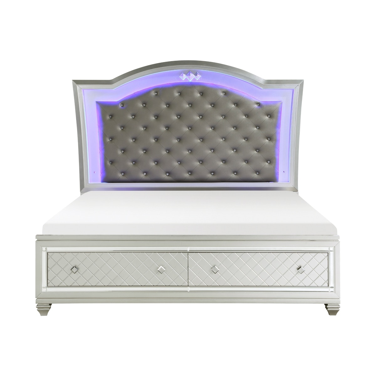 Silver platform deals bed