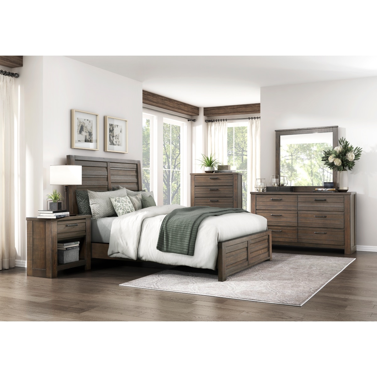 Deylin queen panel bed deals with 2 storage drawers