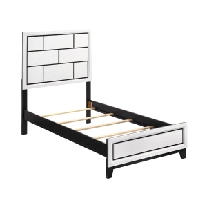 Homelegance Twin Headboard u0026 Footboard with 4 Slats 1645WHT-1