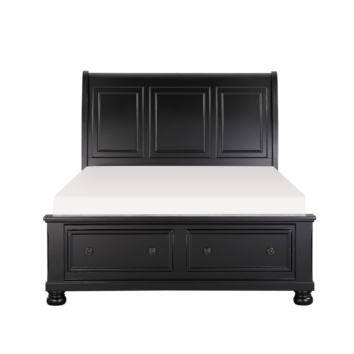 Homelegance Bedroom California King Sleigh Platform Bed With Footboard Storage 1714KBK1CKKIT