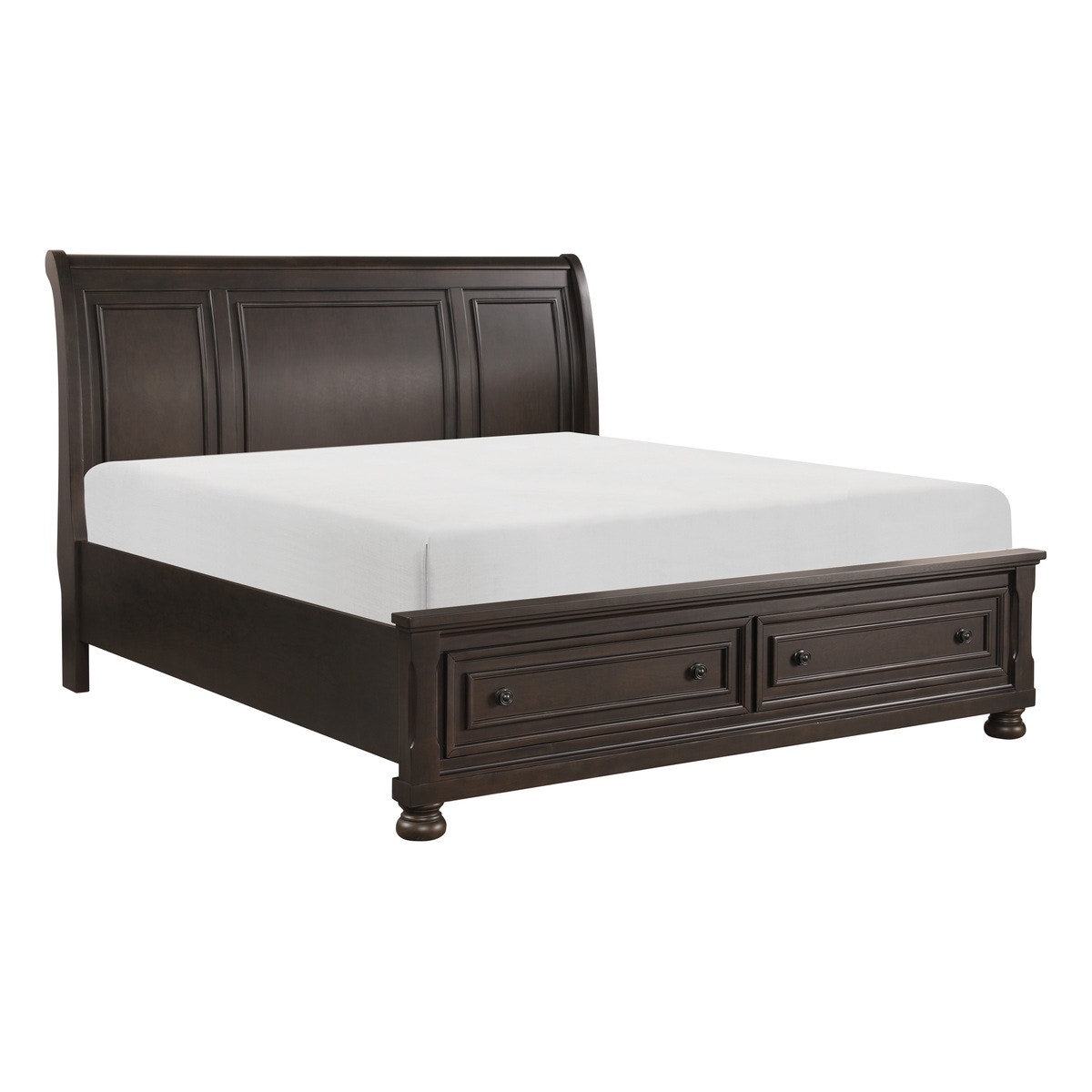 Homelegance Bedroom Queen Platform Bed With Footboard Storage 1718GY