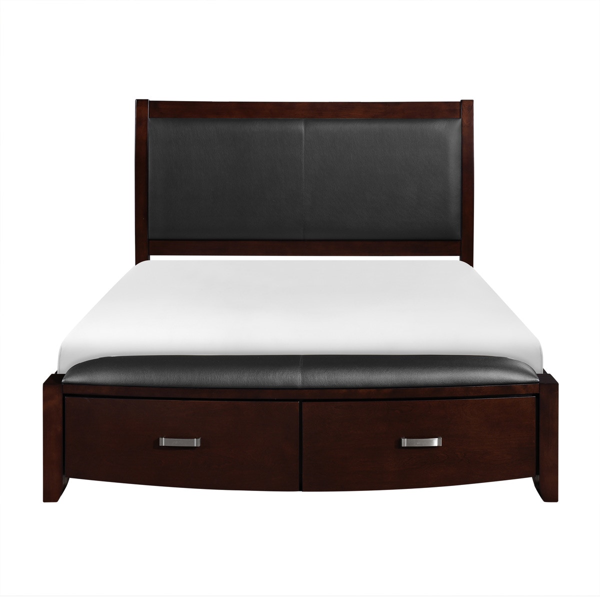 Homelegance Bedroom Queen Sleigh Platform Bed With Footboard Storage