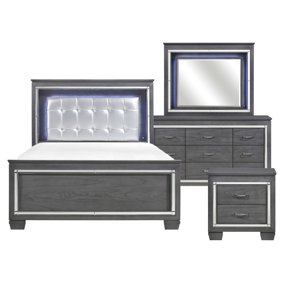 Homelegance 4pc Set (QBNSDRMR) 1916GY-1KIT4