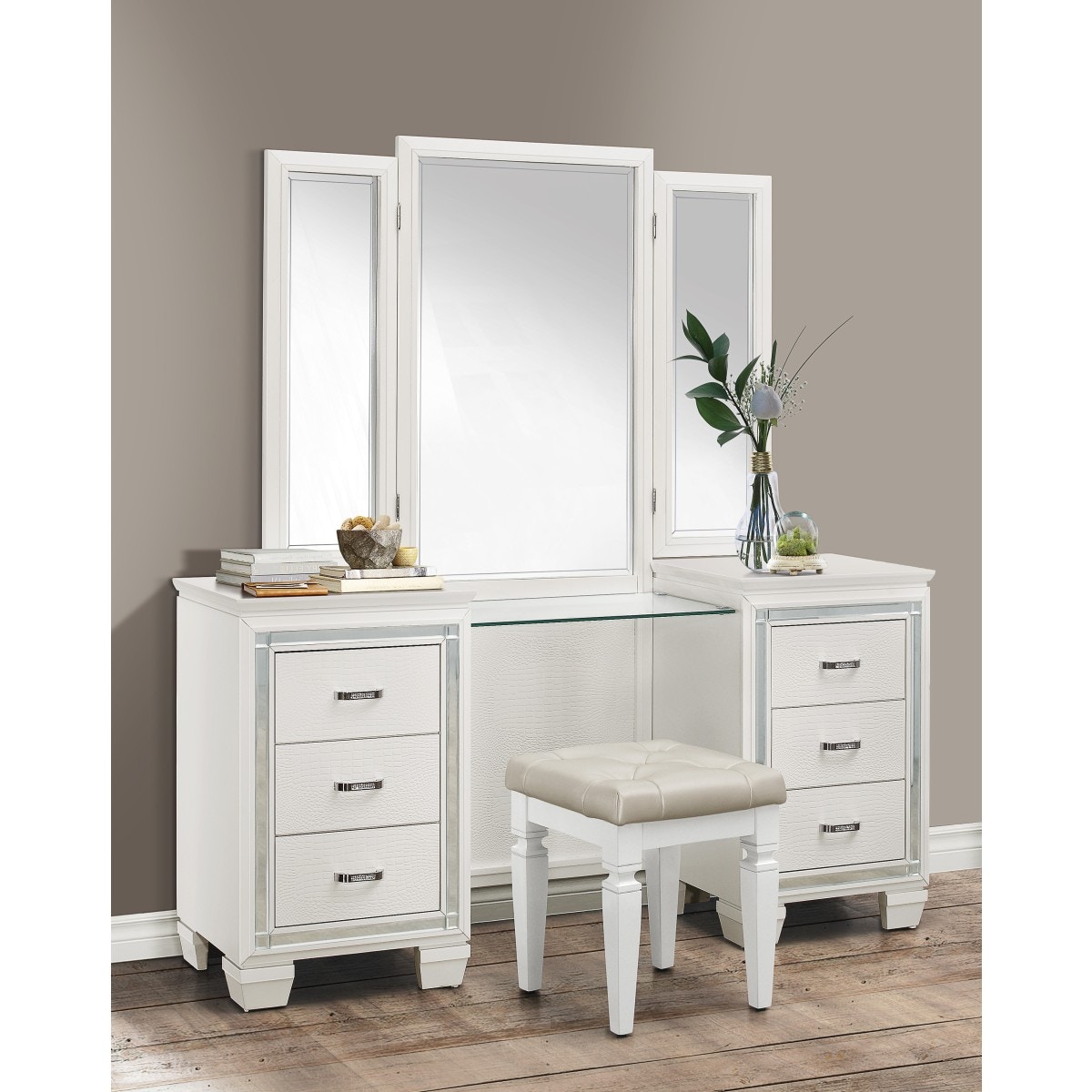 Hashtag Home Mobley Dressing Table with Mirror & Reviews | Wayfair.ie