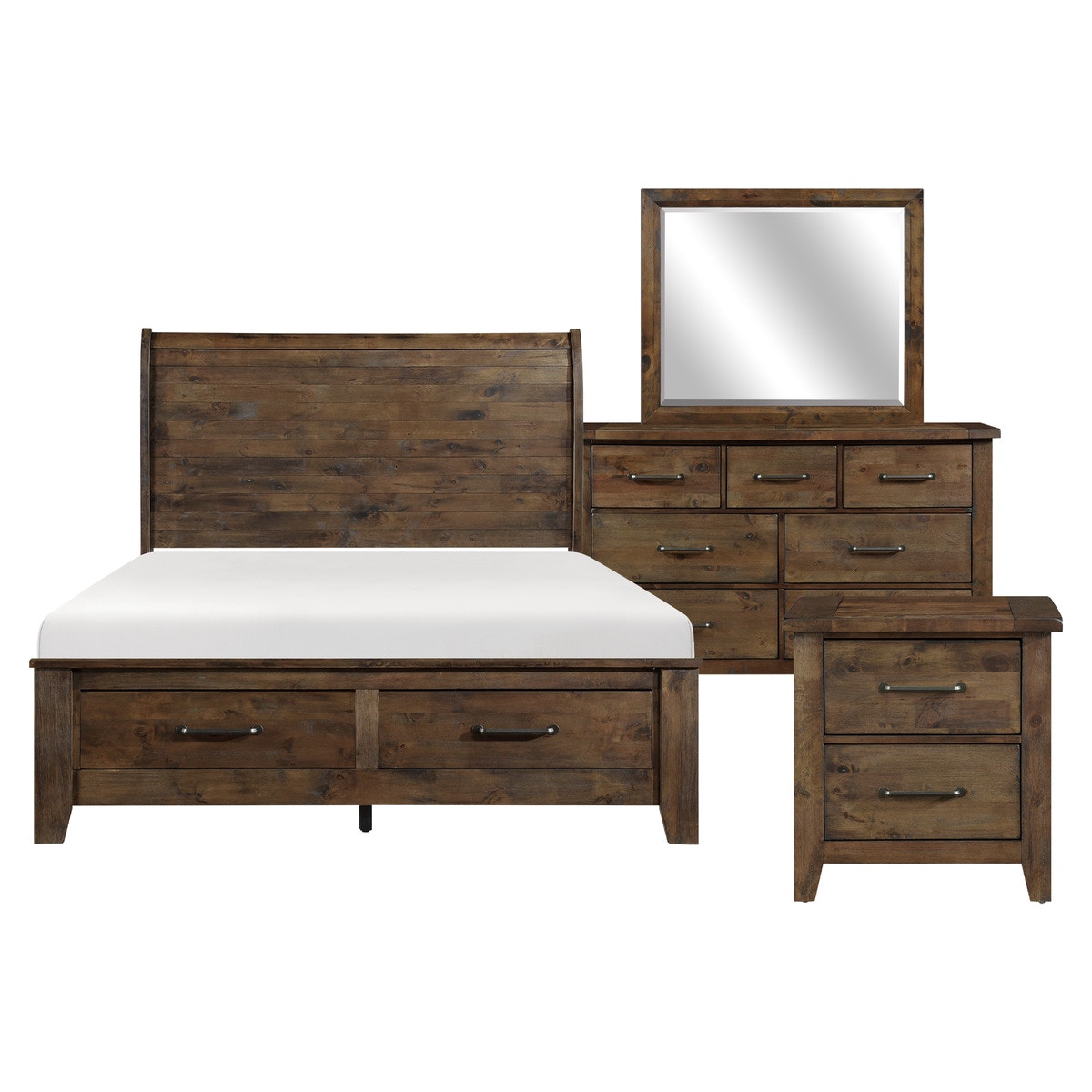 Homelegance 4PC SET: 1QB, 1NS, 1DR, 1MR 1957-1KIT4