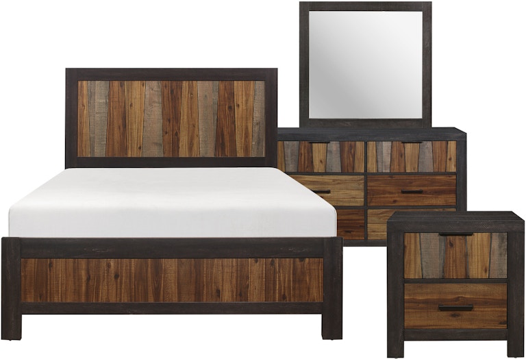 Homelegance 4pc Set Queen Bed, Nightstand, Dresser, Mirror 2059-1KIT4 2059-1KIT4