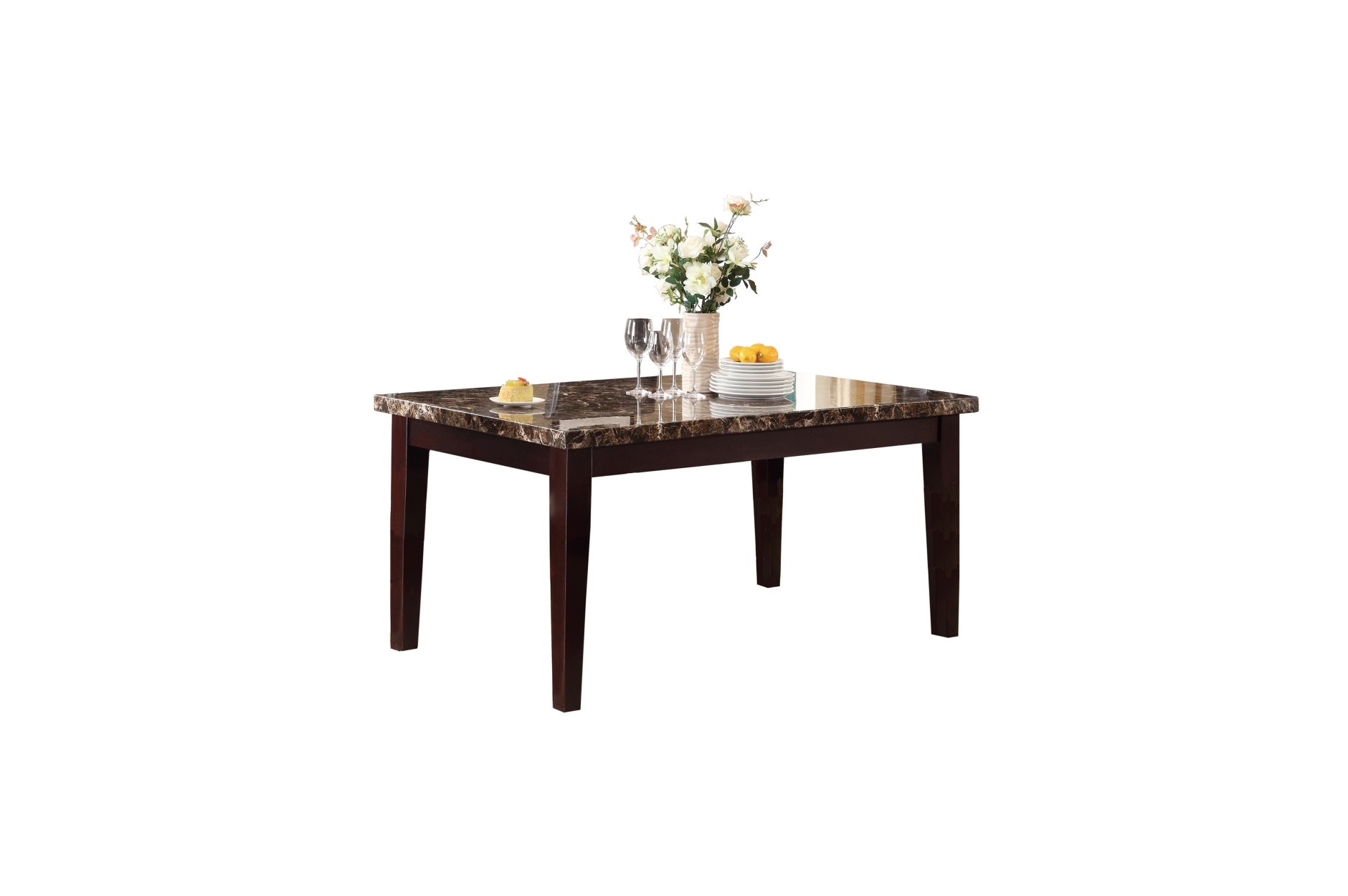 Homelegance Dining Room Dining Table, Faux Marble Top 254464 Cozy