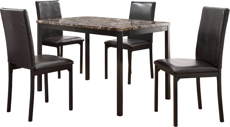 Homelegance 5pc Set Table and 4 Chairs 2601-48KIT5 2601-48KIT5