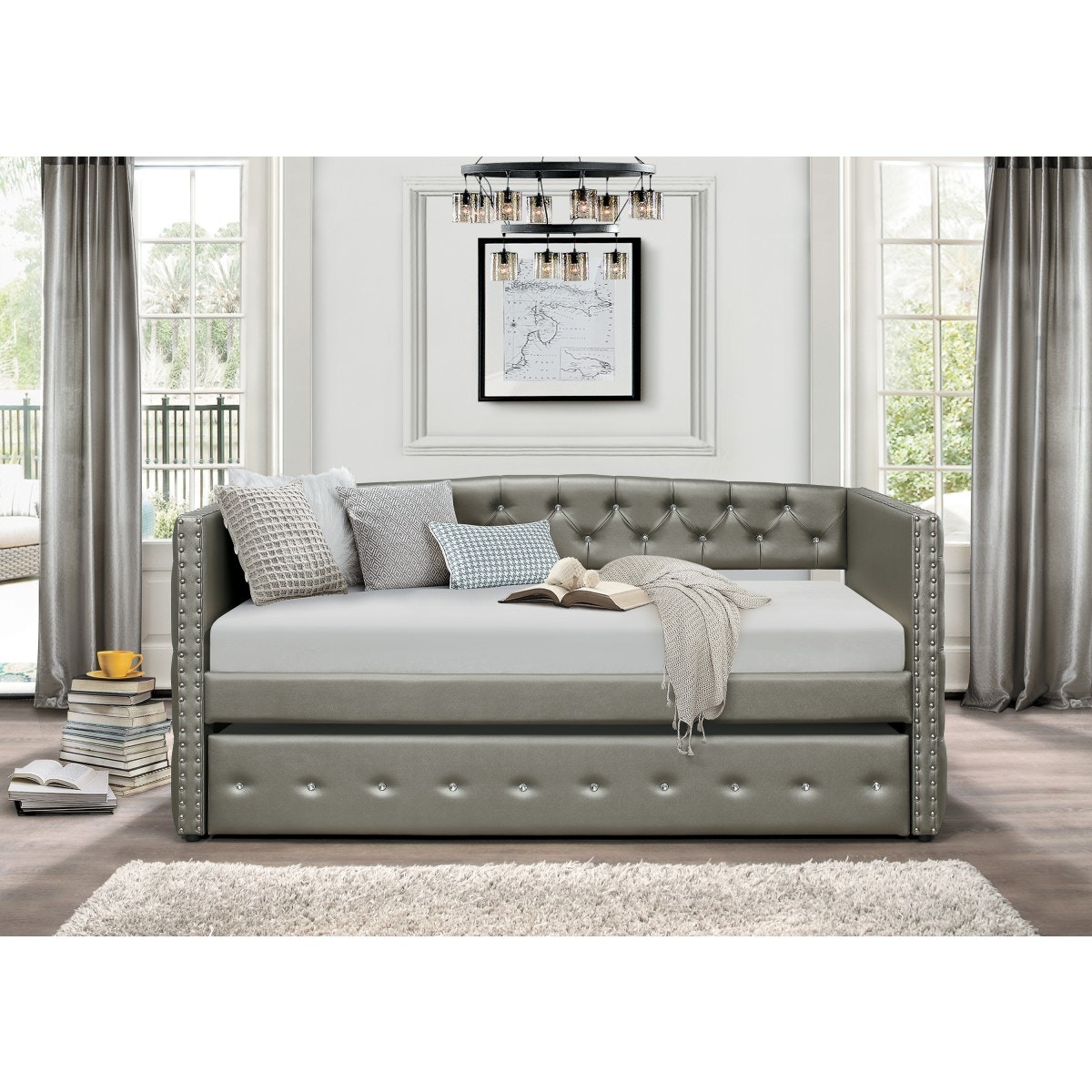 Homelegance Bedroom Daybed With Trundle 4974KIT - Hi Desert Furniture ...