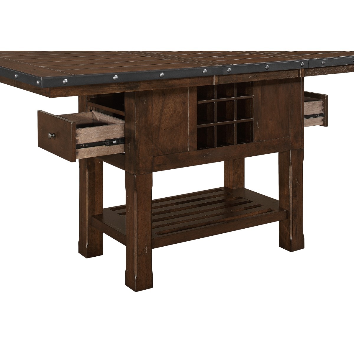 Homelegance Casual Dining Counter Height Table Base with Storage