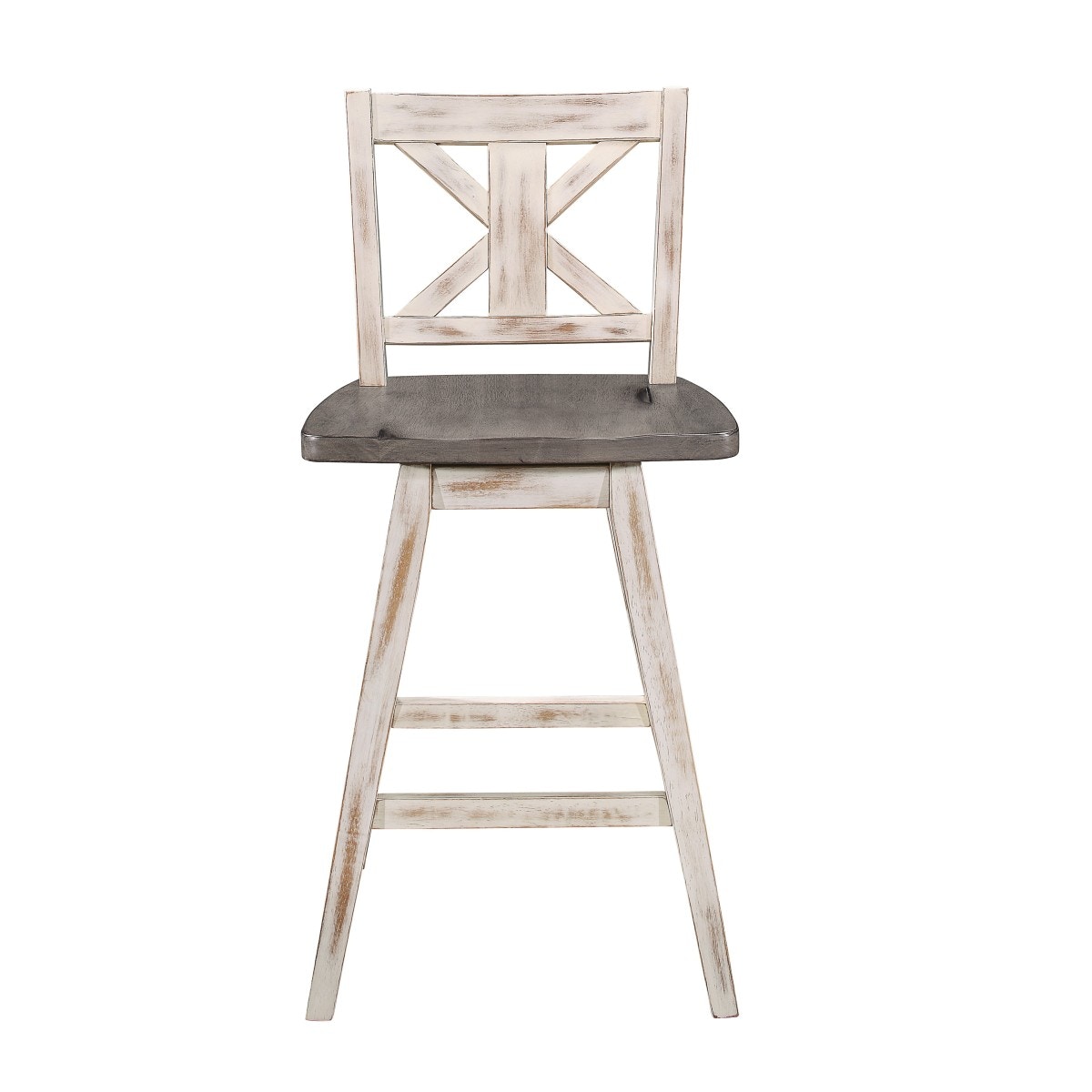 Homelegance Swivel Counter Height Chair, White 5602-24WT
