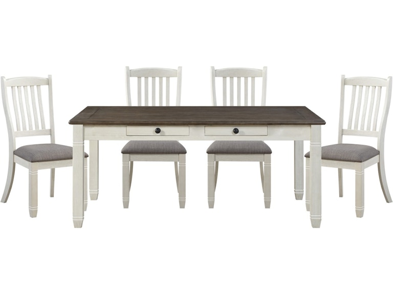 Homelegance Granby Antique White Dining Table w/4 Side Chairs 5627NW-72KIT5 227261494